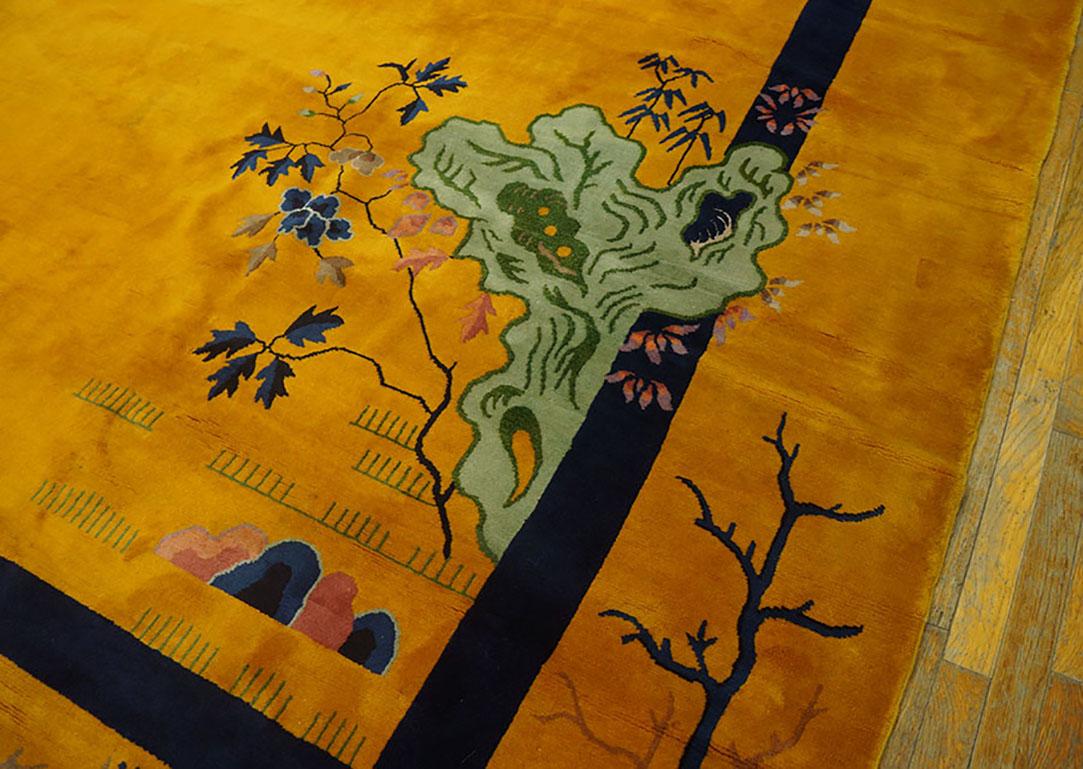 Début du 20ème siècle Tapis chinois Art Déco des années 1920 par Walter X ( 11'2