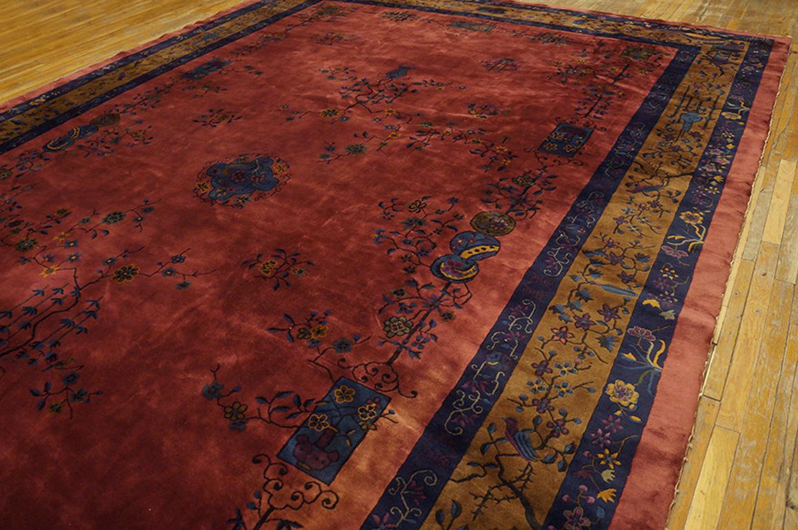1920s Chinese Art Deco Carpet ( 11'3
