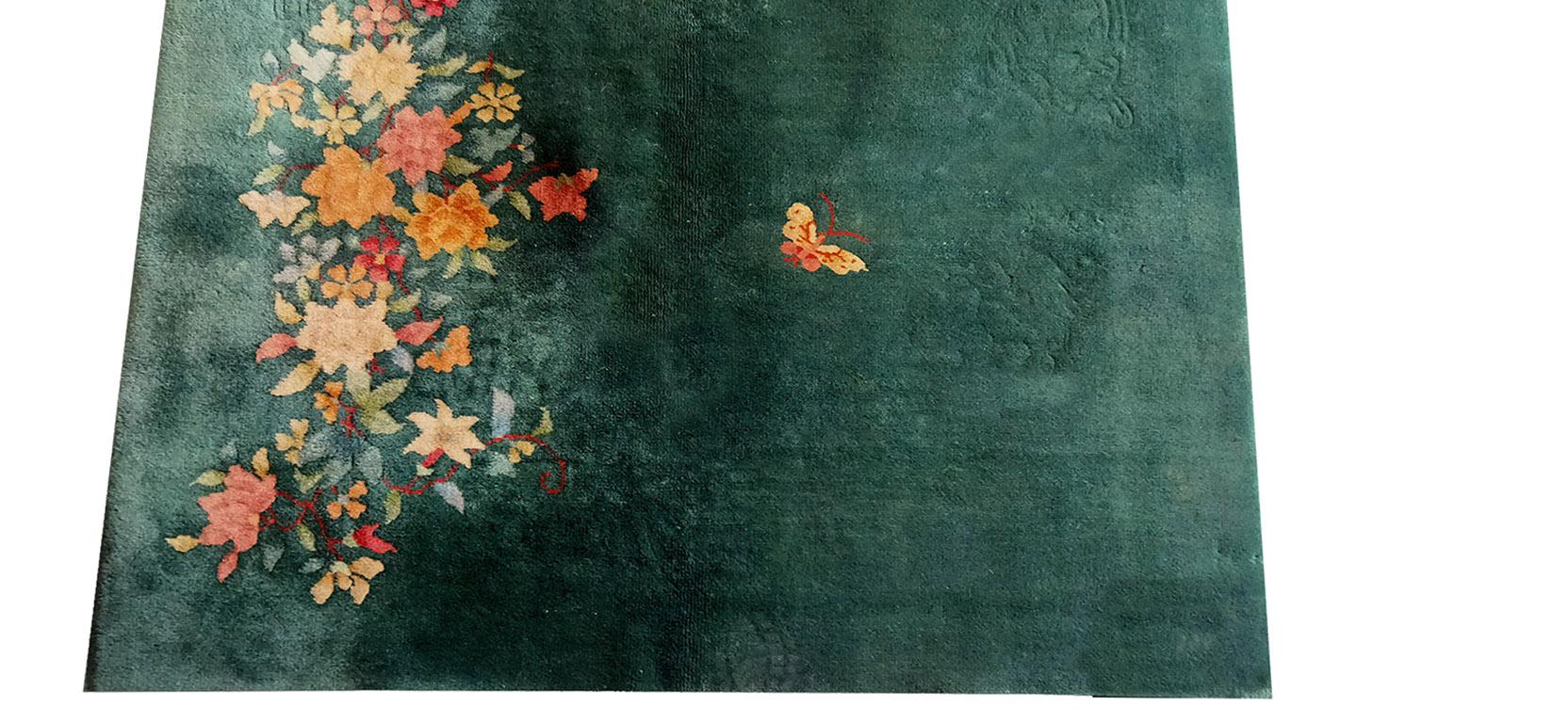 1930s Chinese Art Deco Carpet ( 4'2