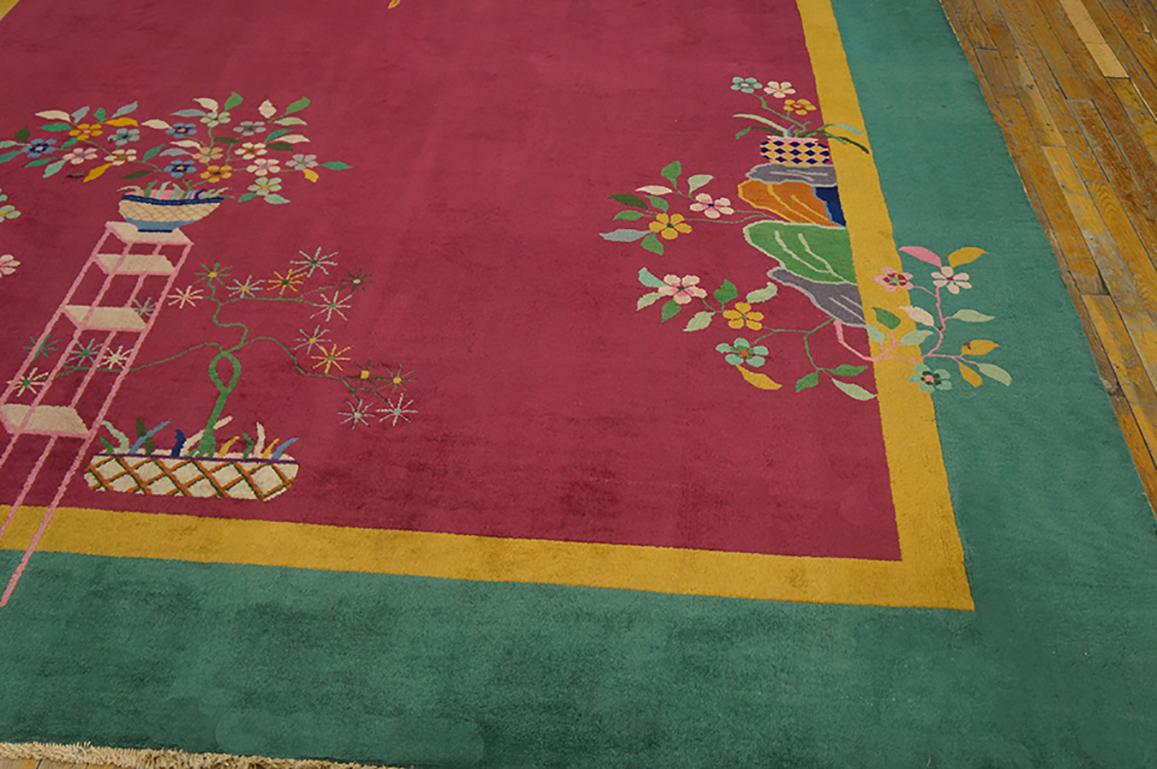 1920s Chinese Art Deco Carpet by Nichols Workshop ( 8'9