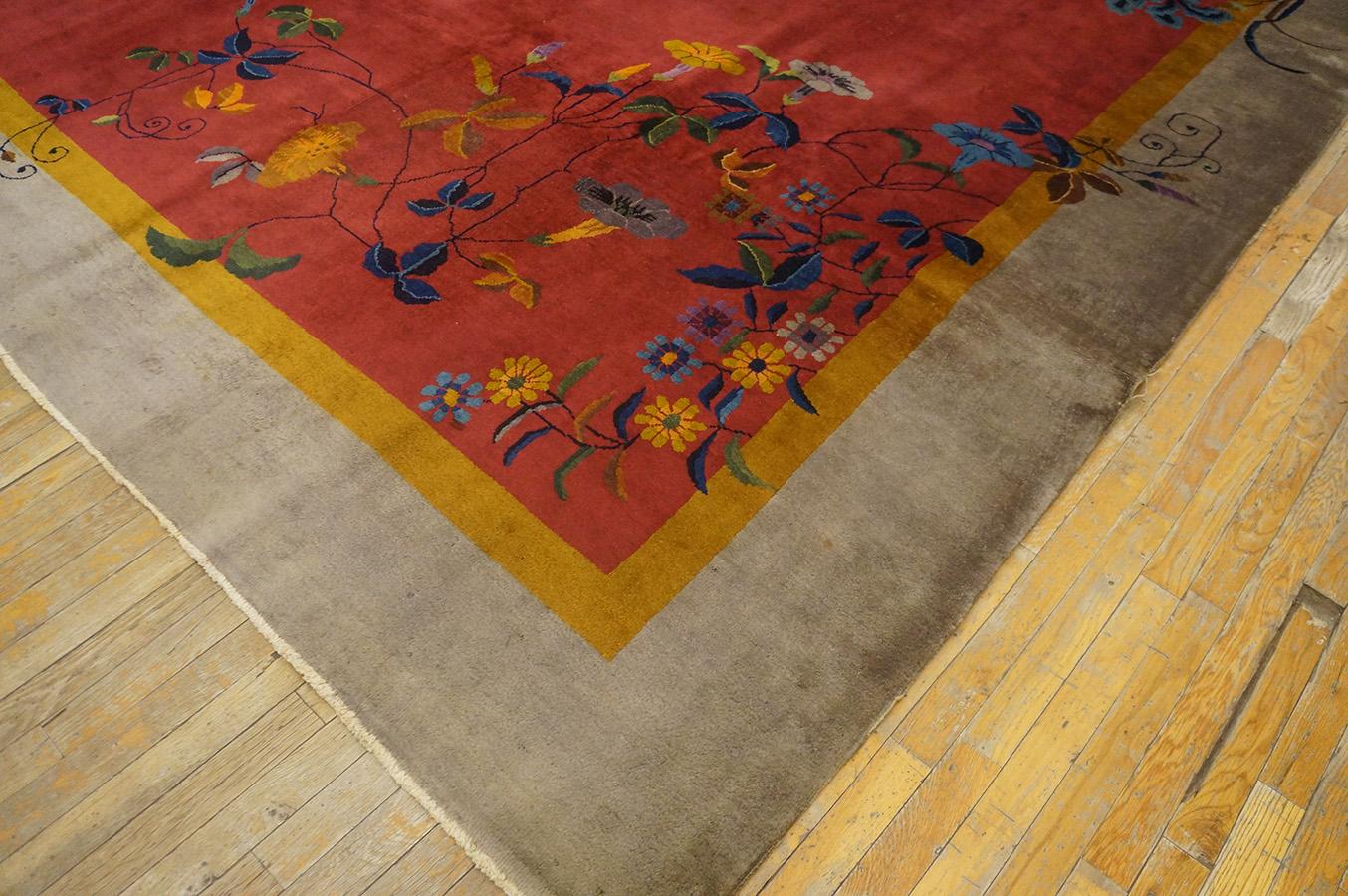 Antiker chinesischer Art Deco Teppich (Wolle) im Angebot