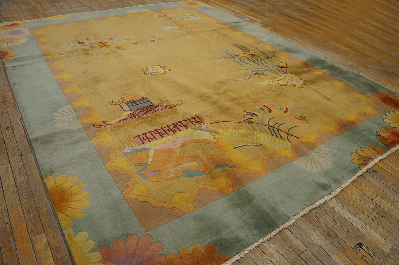 Antique Chinese Art Deco Rug For Sale 1