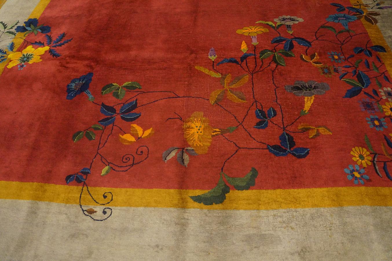 Early 20th Century Antique Chinese Art Deco Rug For Sale
