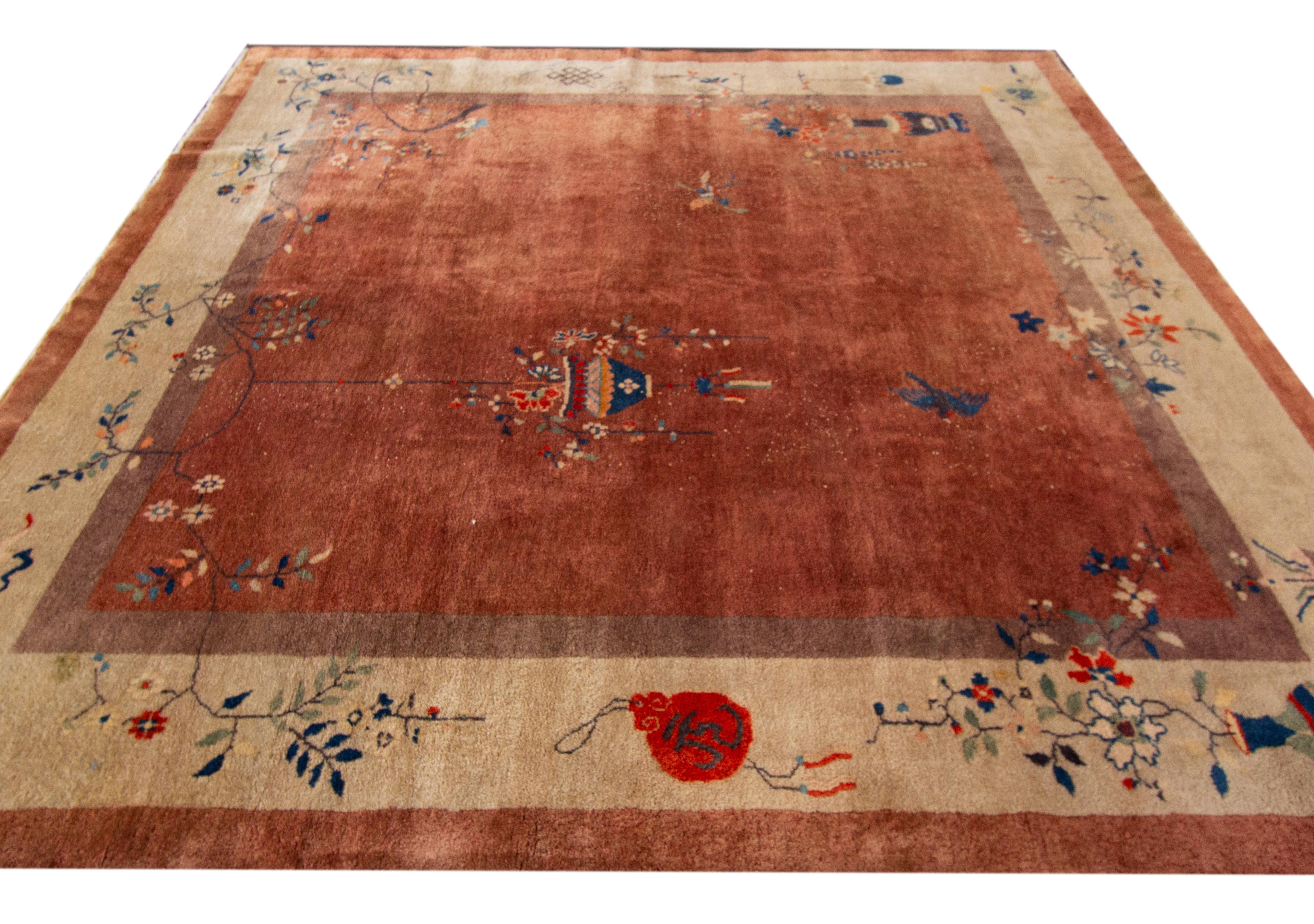 Antique Chinese Art Deco Rug 2