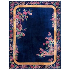 Antiker chinesischer Art-Déco-Teppich
