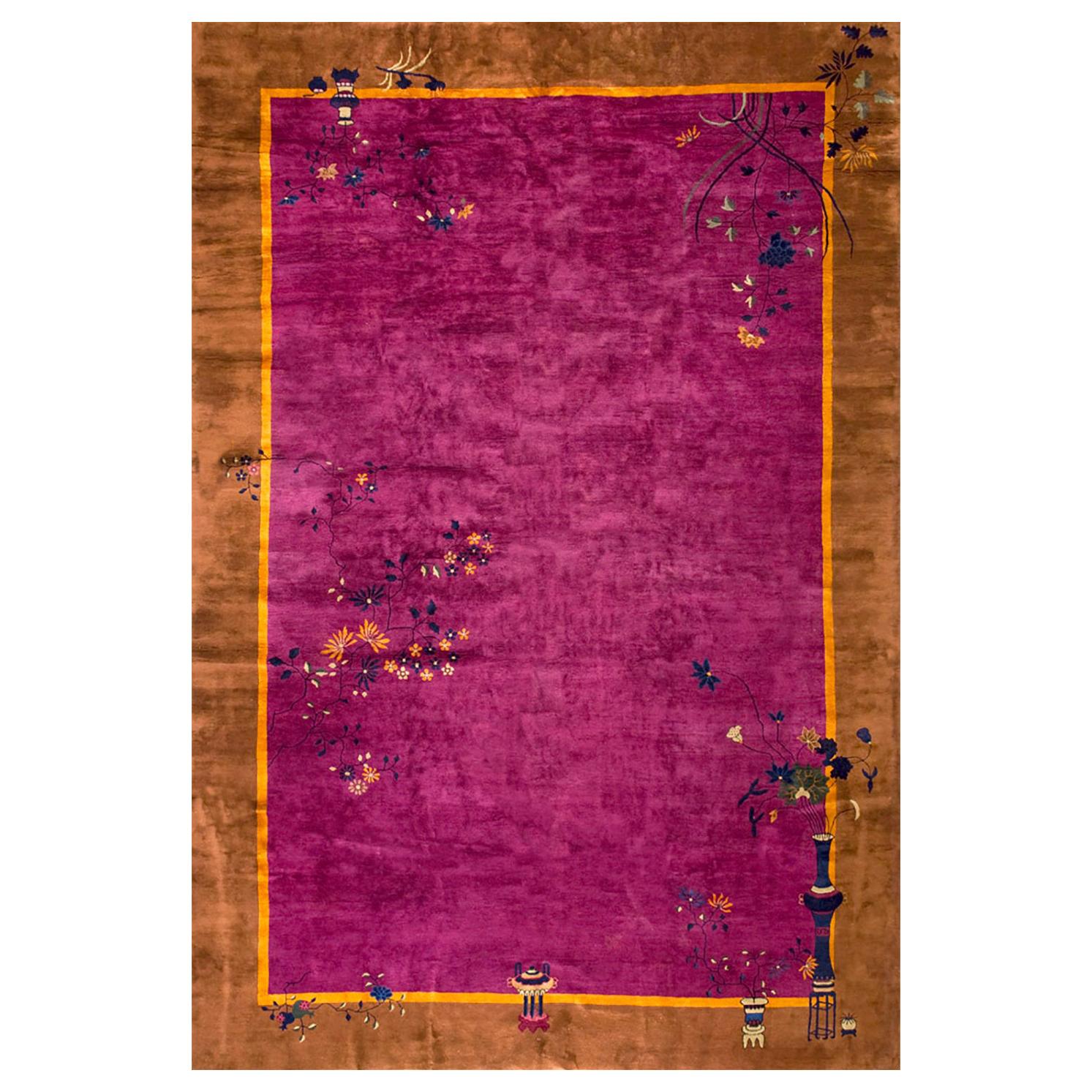 1920s Chinese Art Deco Carpet ( 11' x 16'6" - 335 x 503 ) For Sale