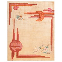 Antique Chinese Art Deco Rug