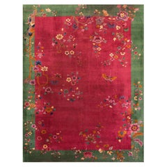 Tapis Art Déco chinois des années 1920 ( 9' x 11'8"" - 275 x 355 cm)