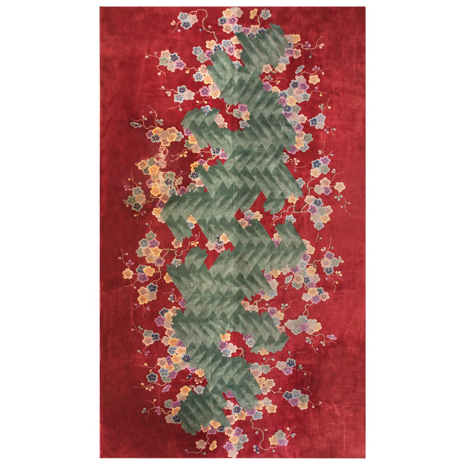 1920s Chinese Art Deco Carpet by Nichols Workshop ( 10' x 17'6" - 305 x 533 ) For Sale