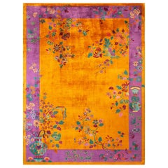 Antique Chinese Art Deco Rug