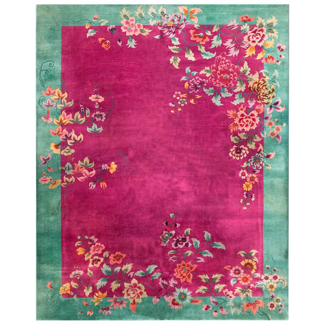Antique Chinese Art Deco Rug For Sale at 1stDibs pink art deco rug