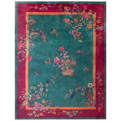 Antique Chinese Art Deco Rug