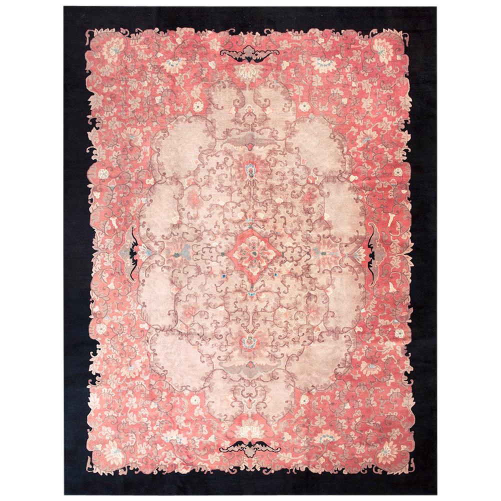 Antique Chinese Art Deco Rug For Sale