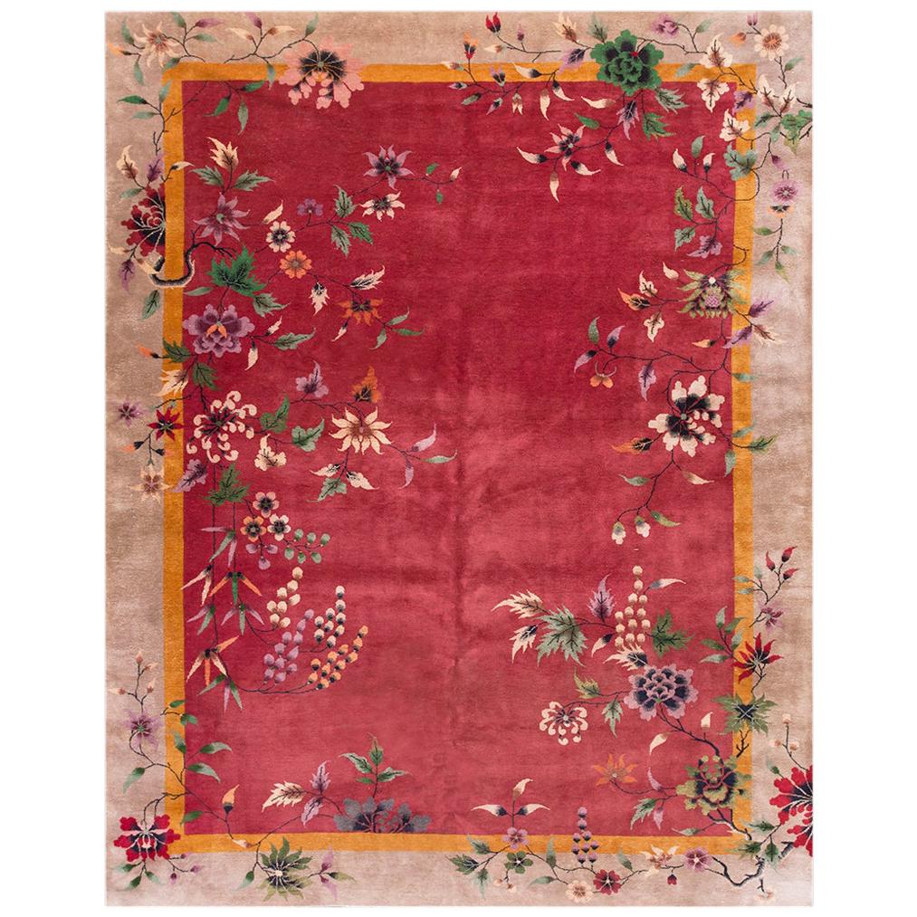 Antique Chinese Art Deco Rug at 1stDibs