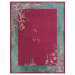 Tapis art déco chinois ancien