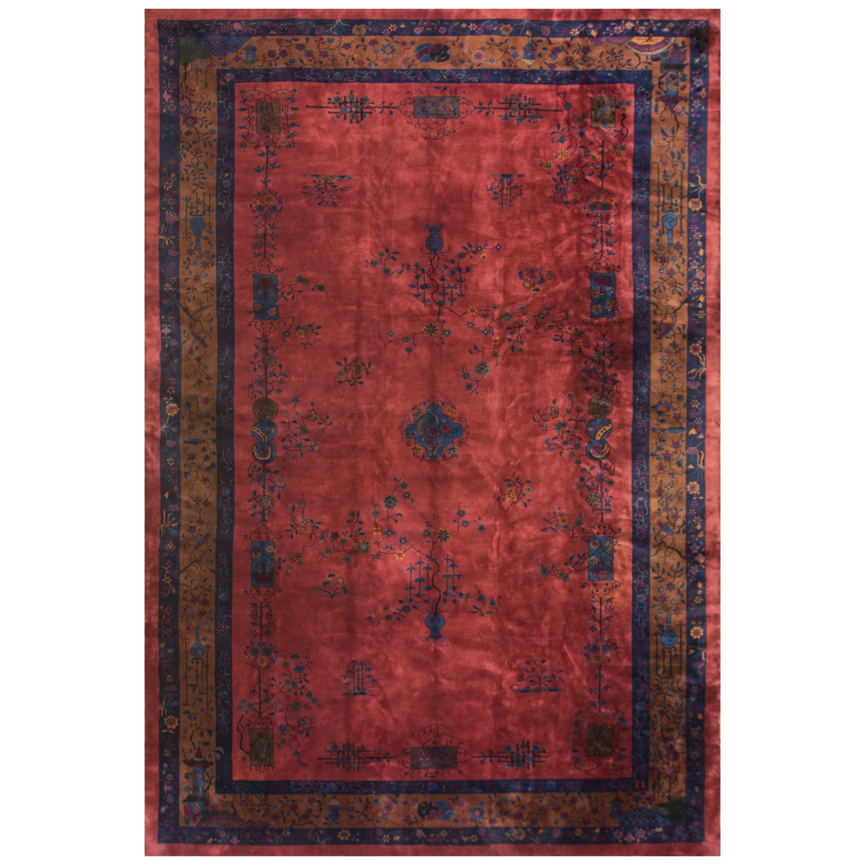 1920s Chinese Art Deco Carpet ( 11'3" x 17'2" - 343 x 523 ) For Sale