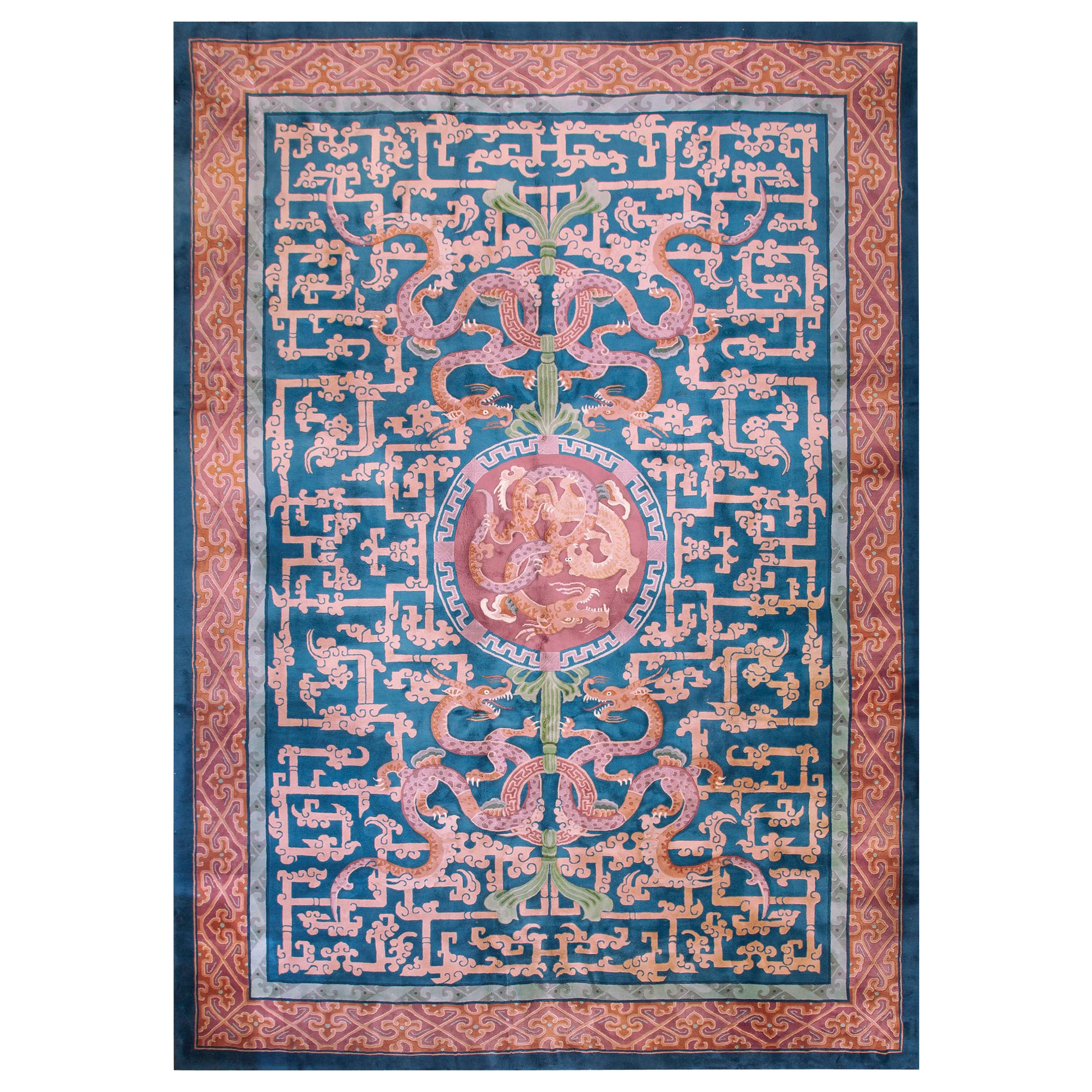 1930s Chinese Art Deco Carpet ( 10' x 14'4" - 305 x 437 ) For Sale