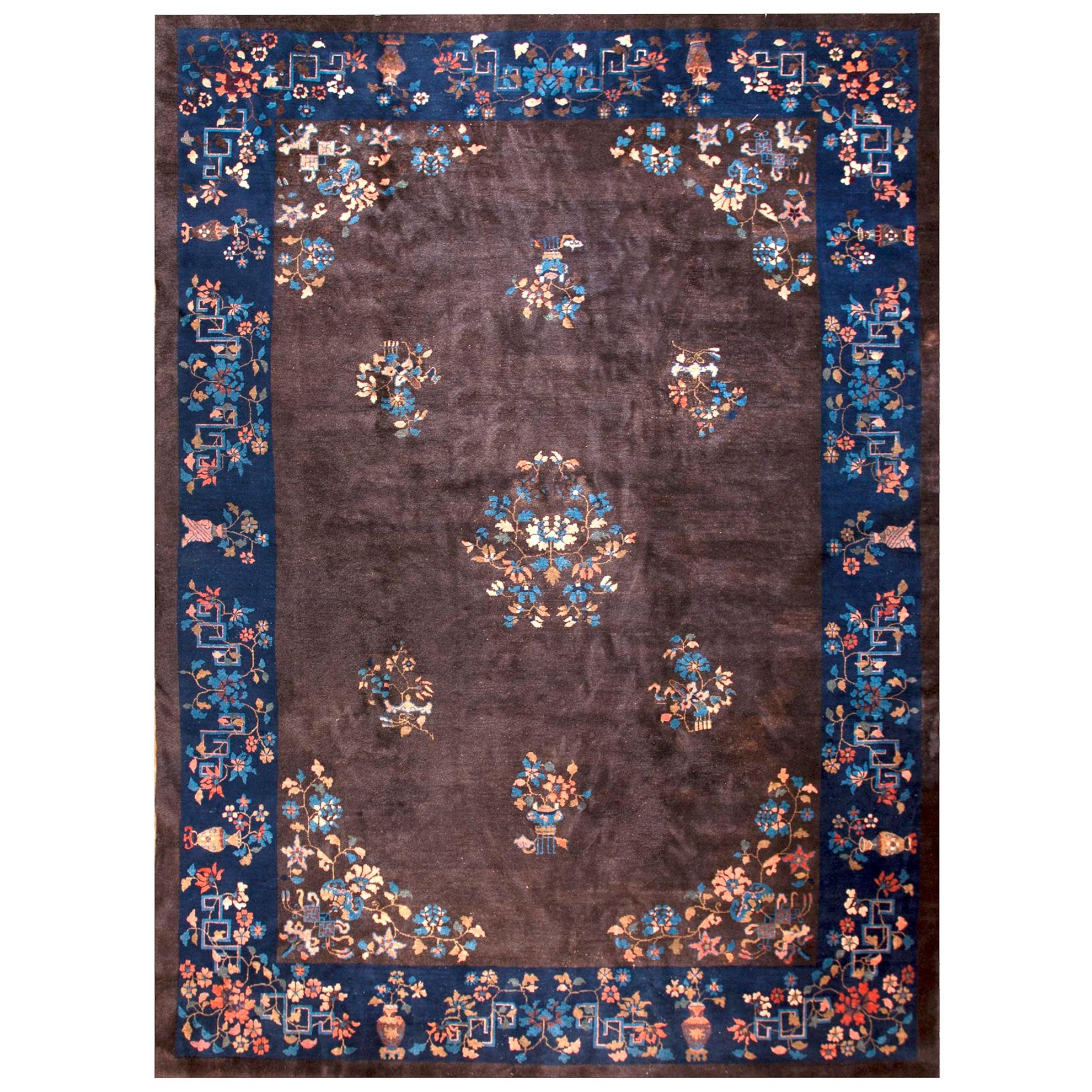 Antique Chinese Art Deco Rug 10' 2" x 14' 6" 