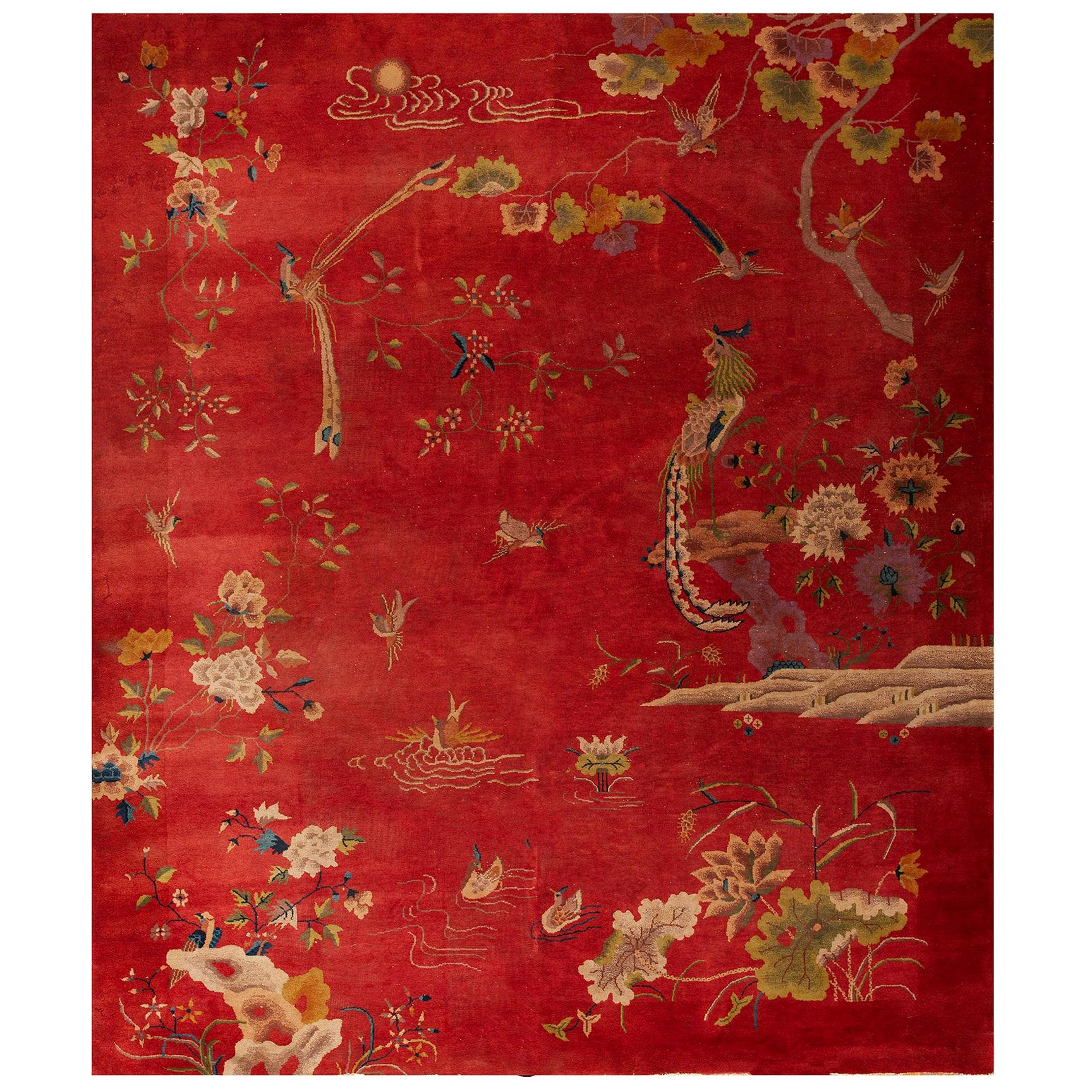 1920s Chinese Art Deco Carpet ( 8'2" x 9'8" - 248 x 295 ) For Sale