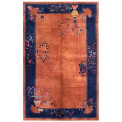 Vintage 1920s  Chinese Art Deco Carpet ( 5' x 7' 10" - 150 x 240 cm )