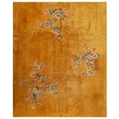 Antique Chinese Art Deco Rug 8
 0" x 9
 6"