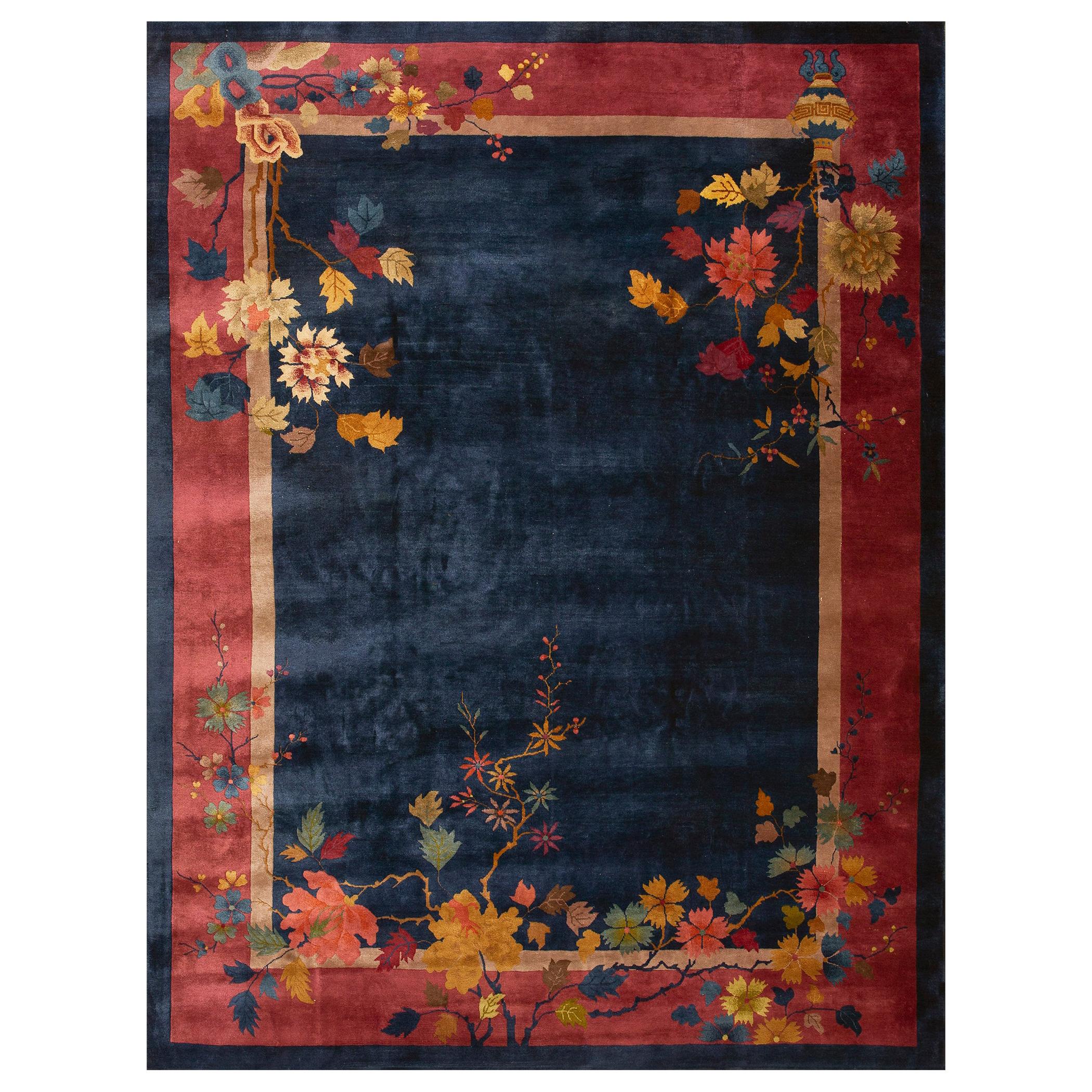 1920s Chinese Art Deco Carpet ( 9' x 11'8" - 275 x 355 ) For Sale