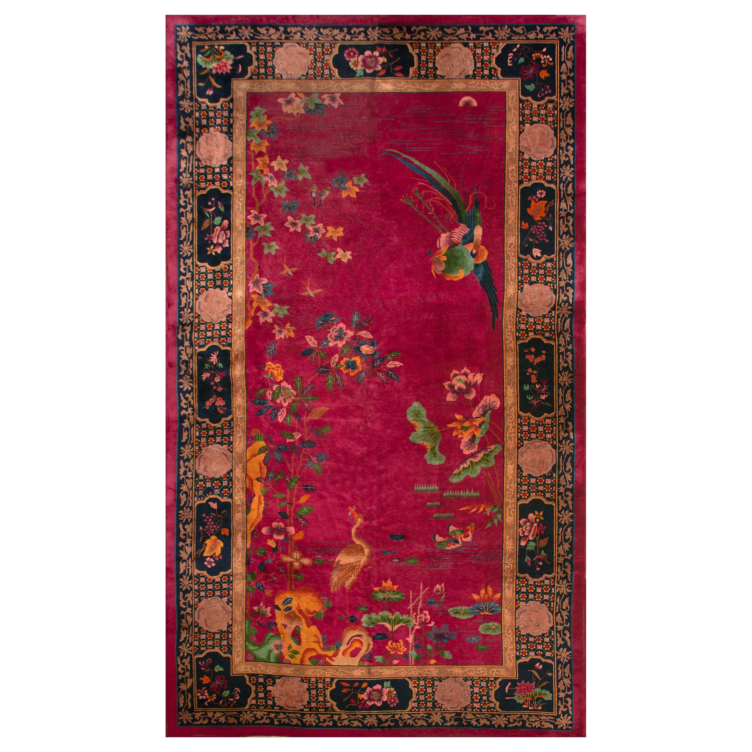 Chinesischer Art-Déco-Teppich aus den 1920er Jahren ( 10' x 17'5" - 305 x 530)