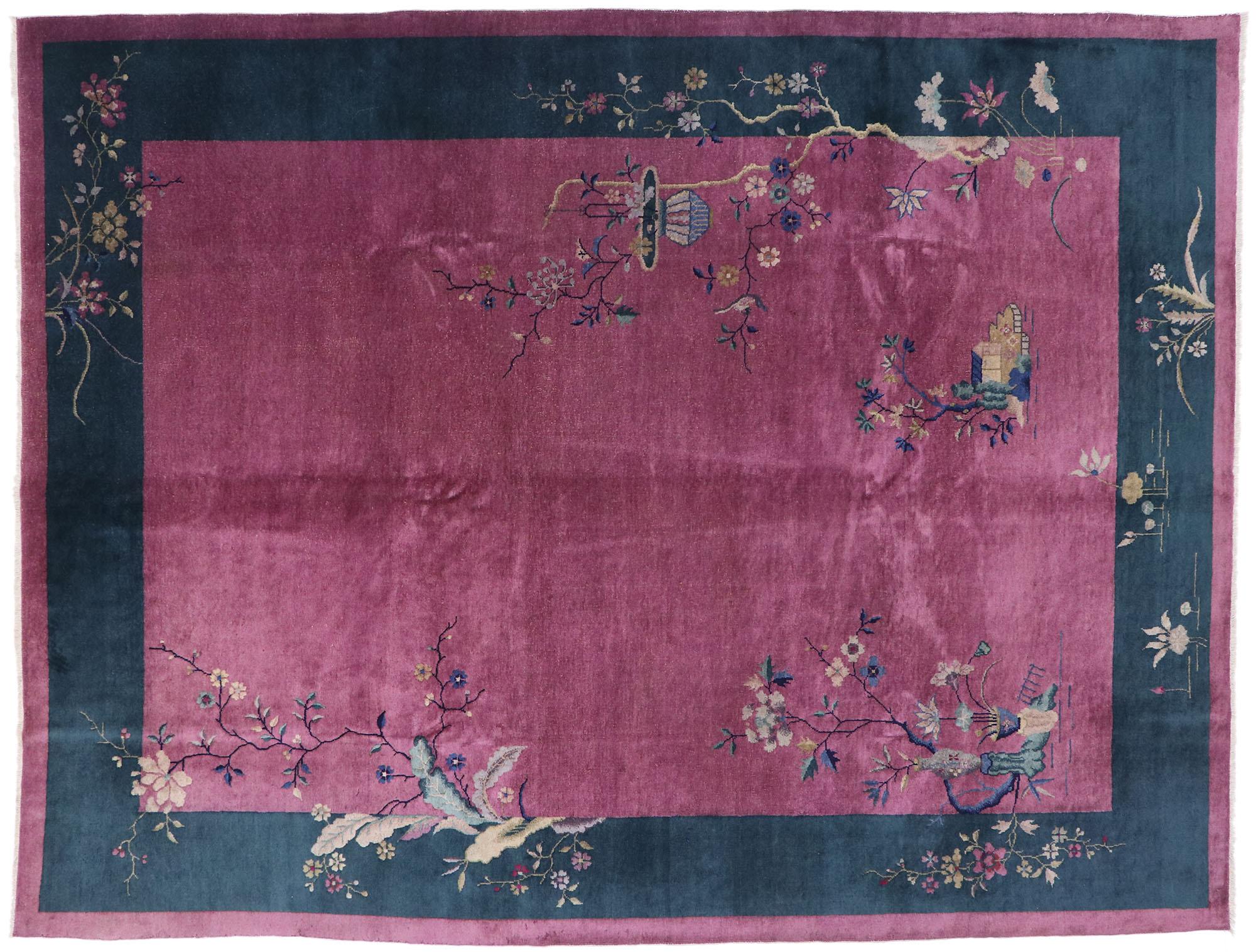 Alfombra china Art Déco de 1920 inspirada en Walter Nichols en venta 1