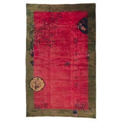 Antique Chinese Art Deco Rug Inspired by Walter Nichols