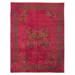 Antique Chinese Art Deco Rug, Sensual Decadence Meets Maximalist Style
