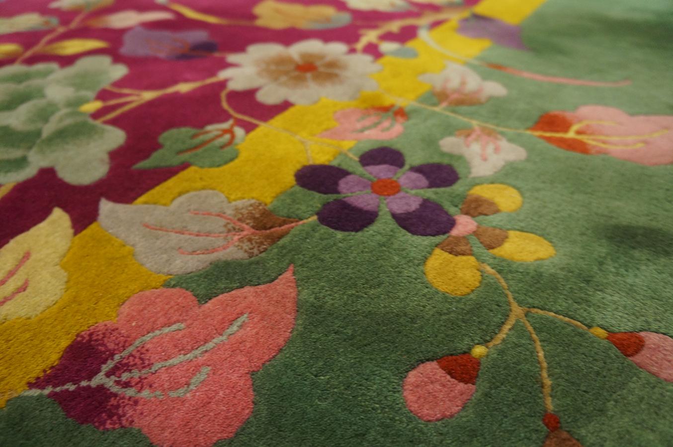 Tapis Art Déco chinois des années 1920 ( 237 x 287 cm) en vente 4