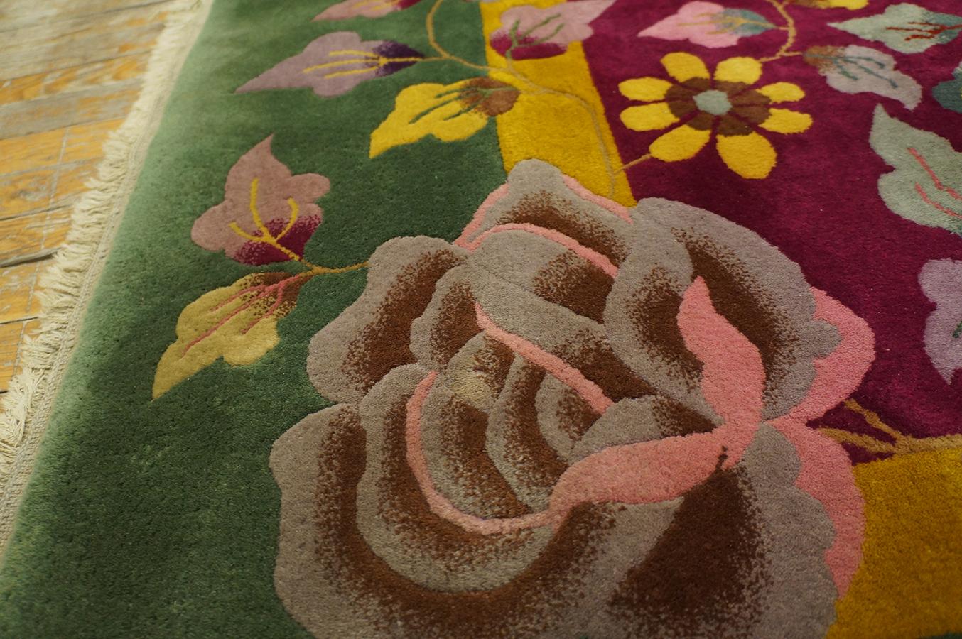 1920s Chinese Art Deco Carpet ( 9' x 11'7