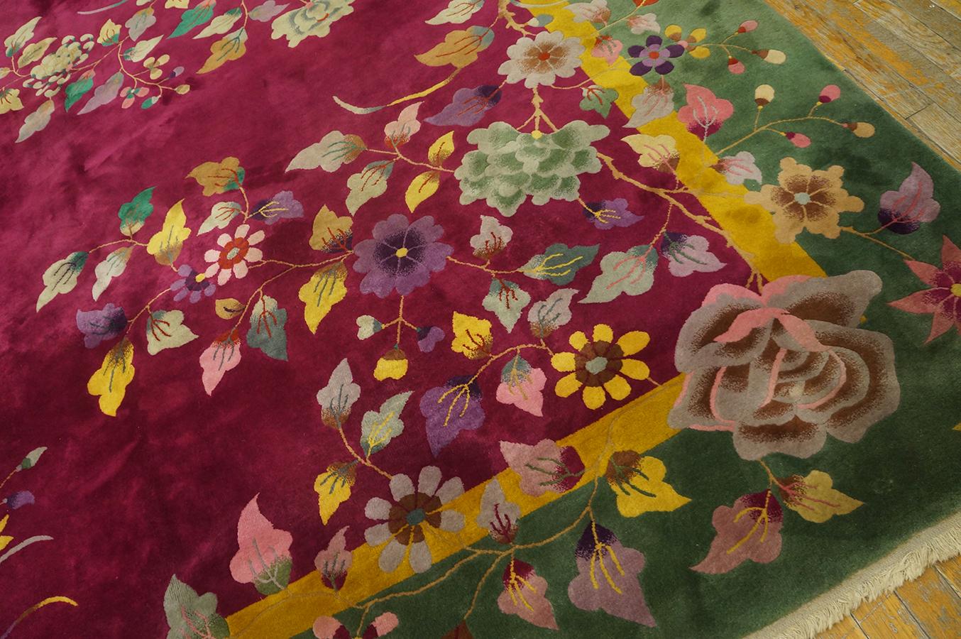 Tapis Art Déco chinois des années 1920 ( 237 x 287 cm) en vente 8