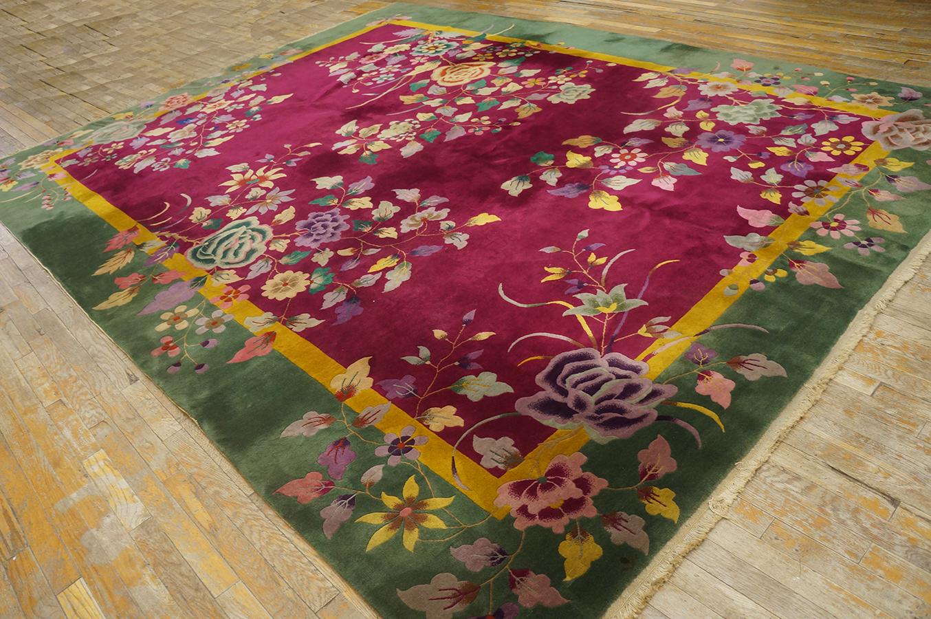 Art déco Tapis Art Déco chinois des années 1920 ( 237 x 287 cm) en vente
