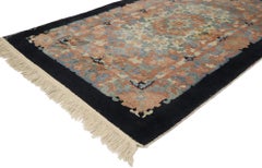 Antique Chinese Art Deco Rug with European Influenced Chinoiserie Style