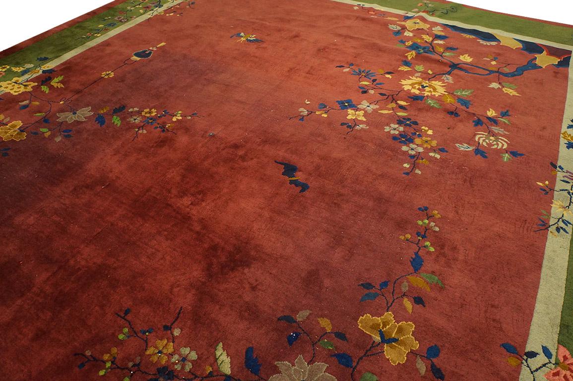1920s Chinese Art Deco Carpet ( 11 x 17' - 335 x 518 ) In Good Condition For Sale In New York, NY
