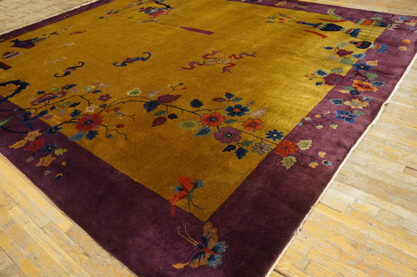 1920s Chinese Art Deco Carpet by Nichols Workshop ( 11'10