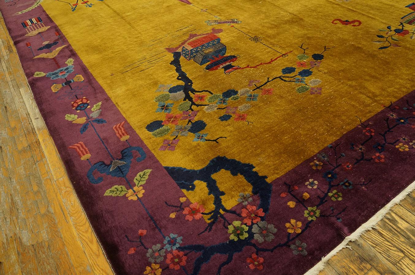 1920s Chinese Art Deco Carpet by Nichols Workshop ( 11'10