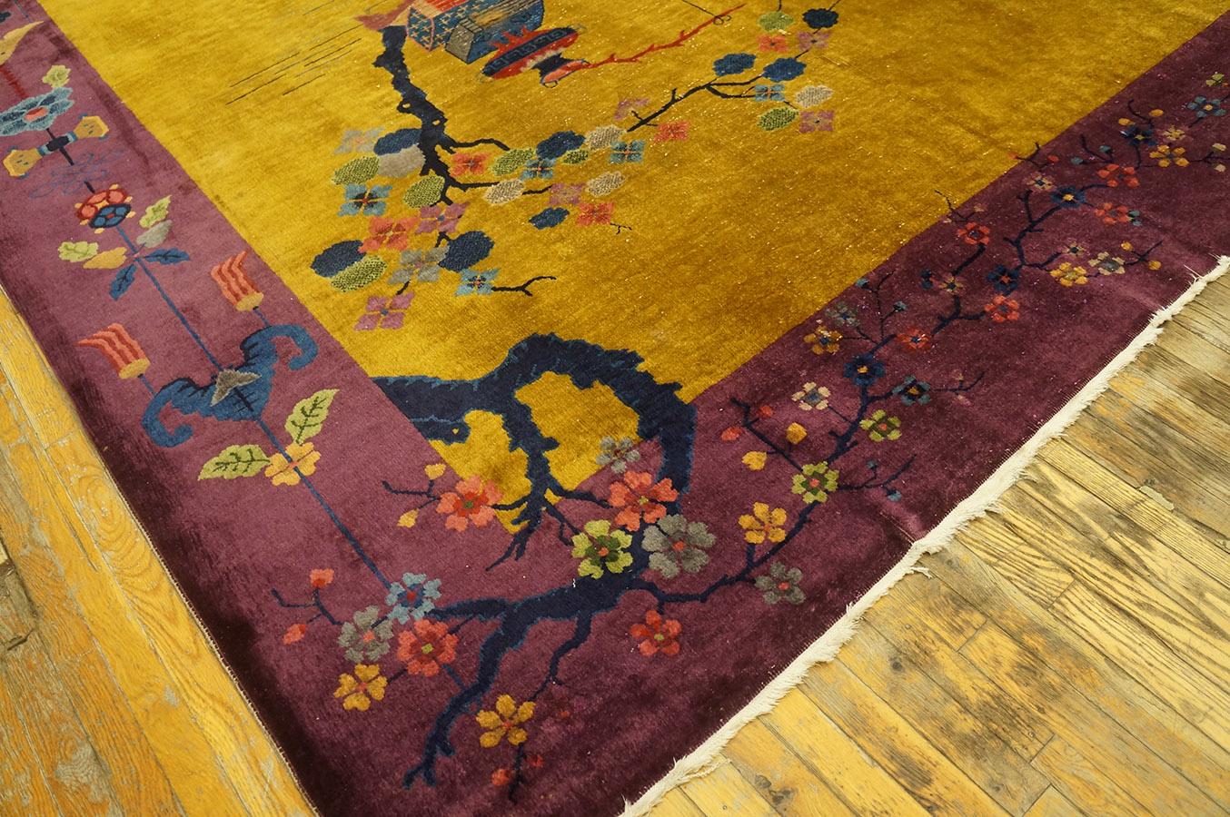 1920s Chinese Art Deco Carpet by Nichols Workshop ( 11'10