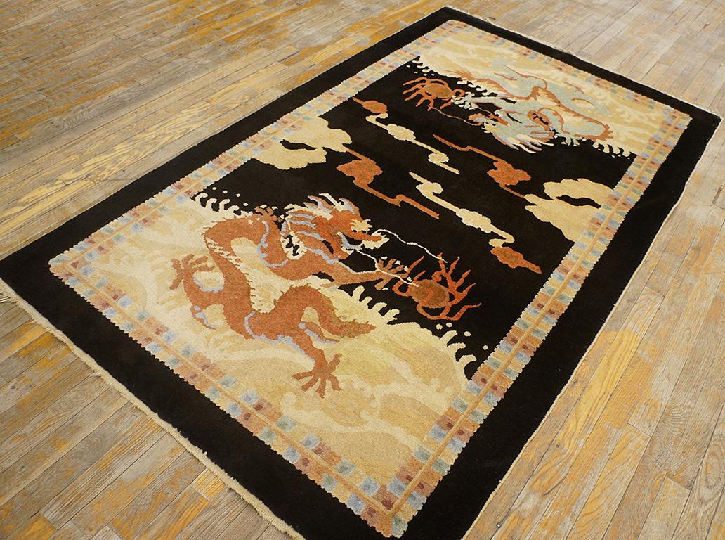 Antique Chinese - Art Deco rugs, size: 4' 2'' x 7' 0''.