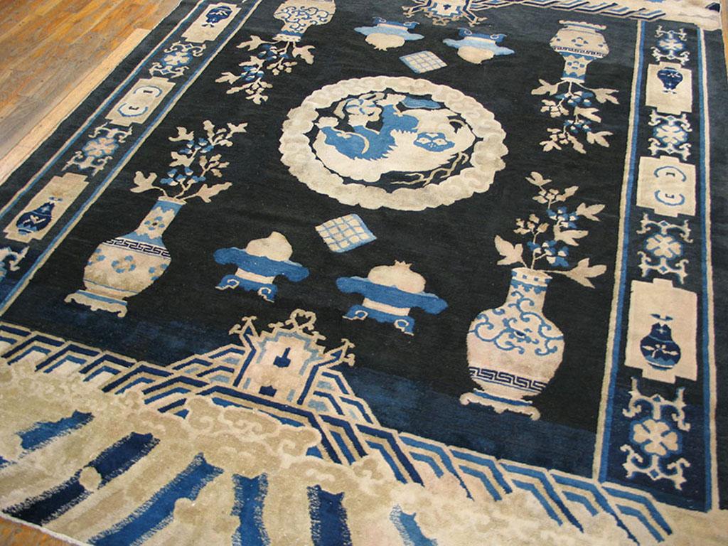 Antique Chinese Ningxia Carpet 6' 3