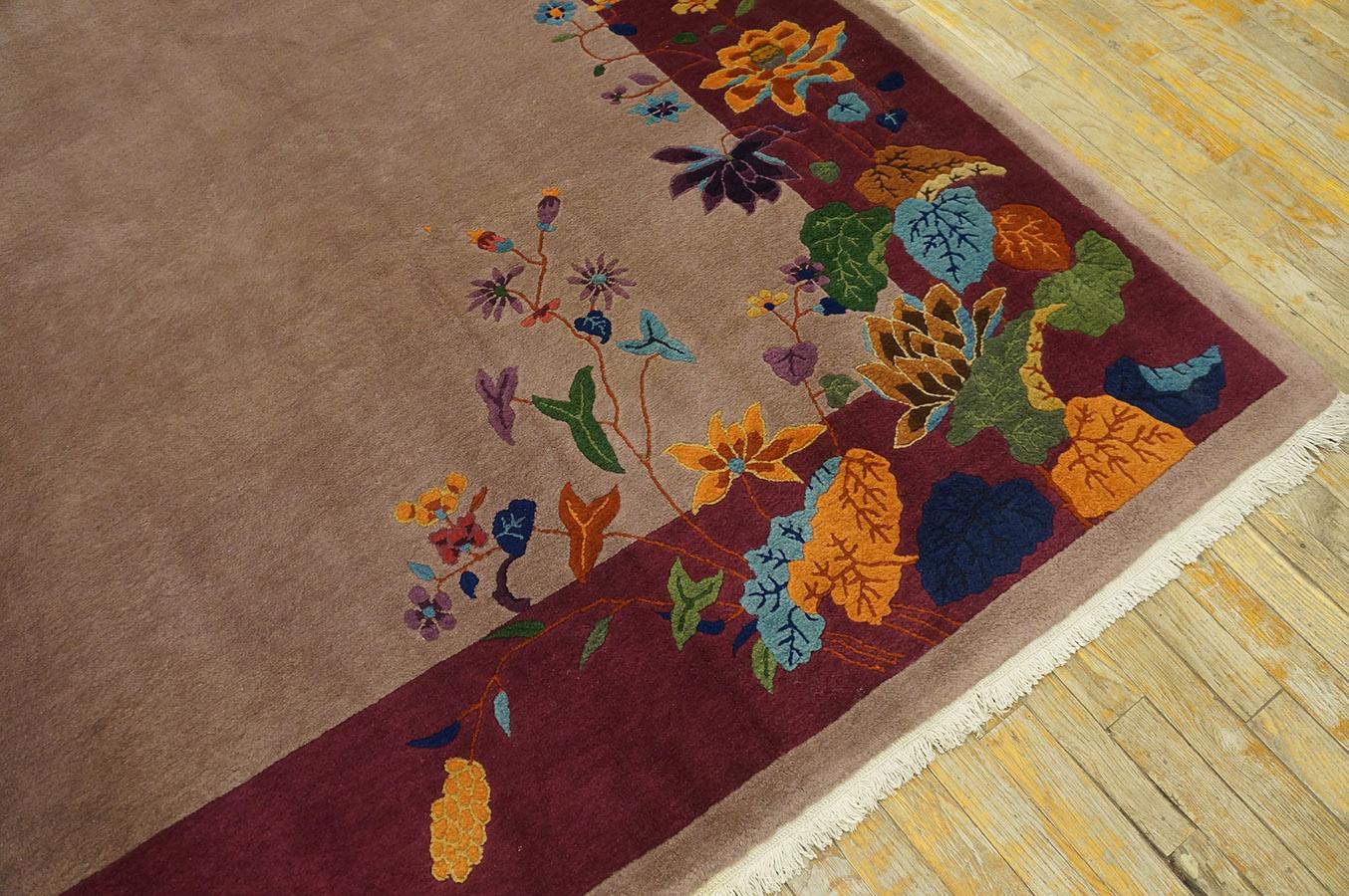 1920s Chinese Art Deco Carpet ( 8'  x 9' 9'' - 245 x 297 cm ) For Sale 5
