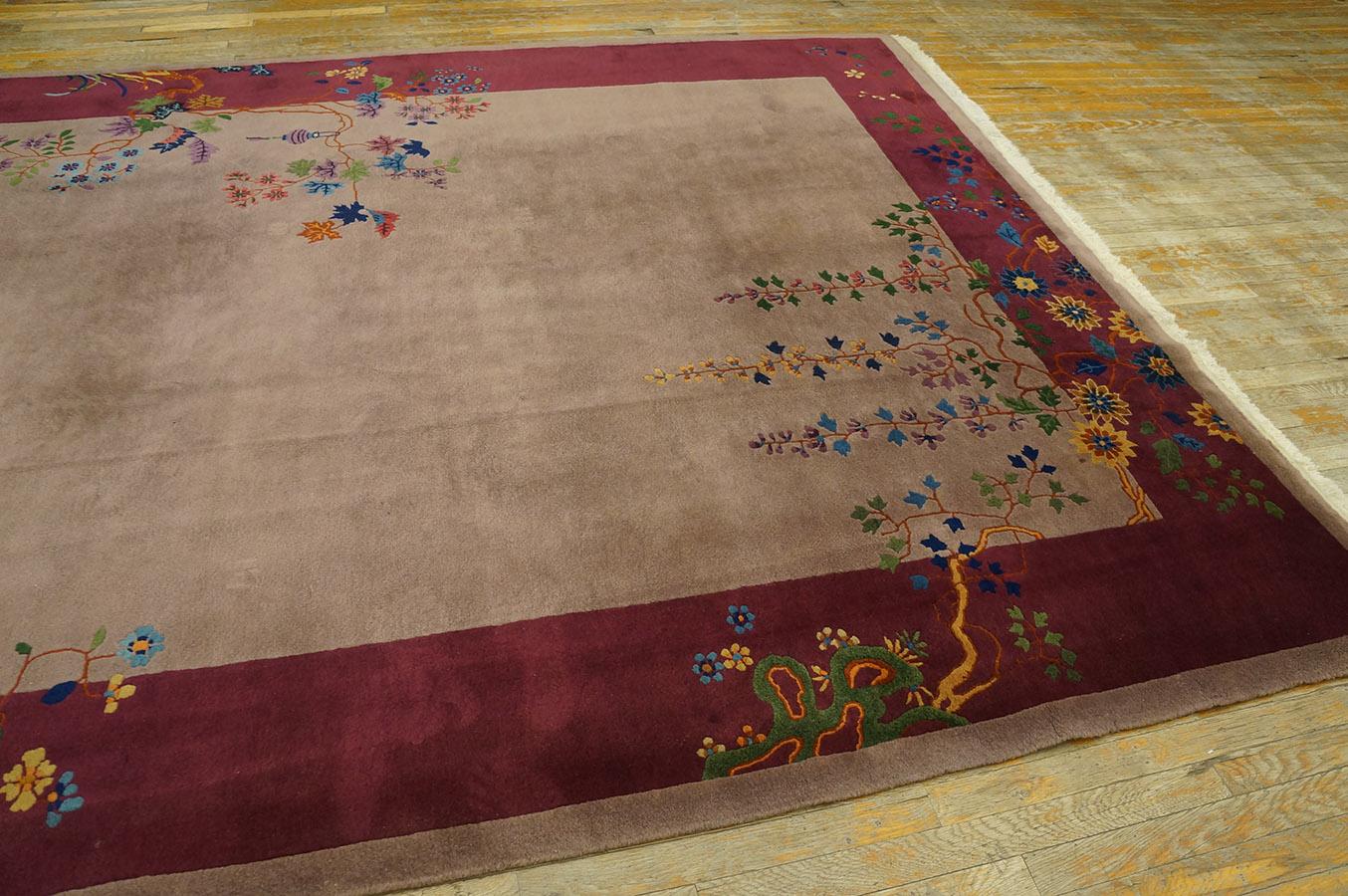 1920s Chinese Art Deco Carpet ( 8'  x 9' 9'' - 245 x 297 cm ) For Sale 6
