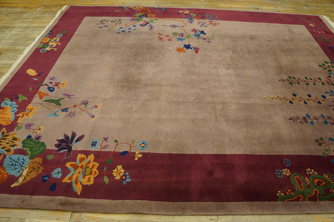 1920s Chinese Art Deco Carpet ( 8'  x 9' 9'' - 245 x 297 cm ) For Sale 7