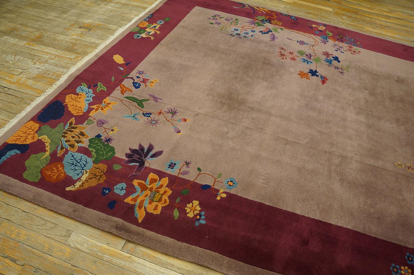 1920s Chinese Art Deco Carpet ( 8'  x 9' 9'' - 245 x 297 cm ) For Sale 8