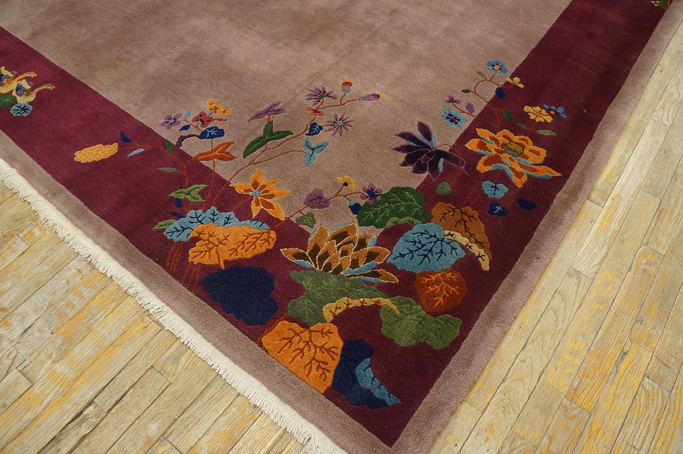 1920s Chinese Art Deco Carpet ( 8'  x 9' 9'' - 245 x 297 cm ) For Sale 1