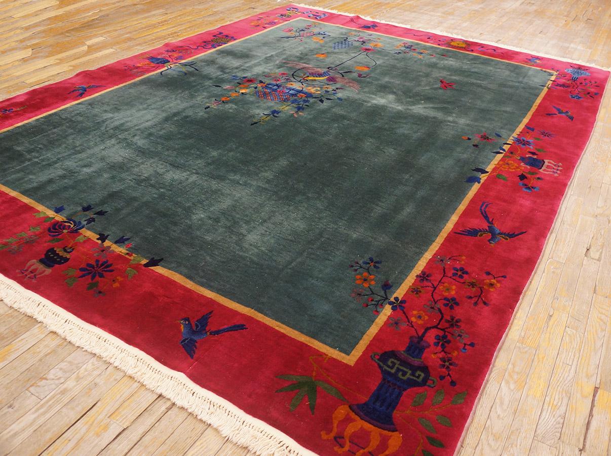 1920s Chinese Art Deco Carpet (  8'10'' x 11'6'' - 270 x 350 ) For Sale 1