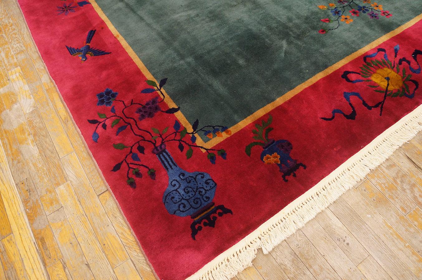 1920s Chinese Art Deco Carpet (  8'10'' x 11'6'' - 270 x 350 ) For Sale 2