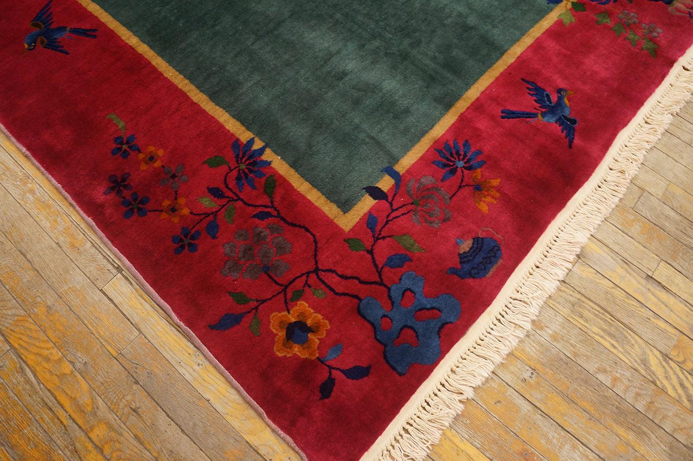 1920s Chinese Art Deco Carpet (  8'10'' x 11'6'' - 270 x 350 ) For Sale 4