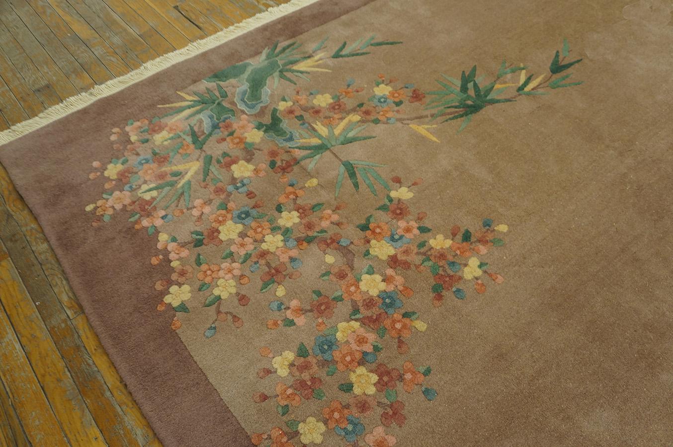 Tapis Art Déco chinois des années 1920 ( 8''10'''' x 11''8'''' - 270 x 355 ) en vente 3